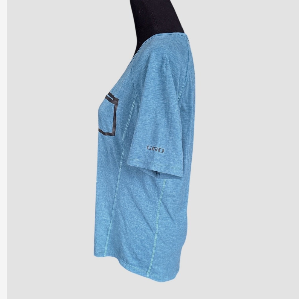 Giro Venture Short Sleeve Harbor Blue Jersey, Large, Cycling Jersey, Wool Blend View 2